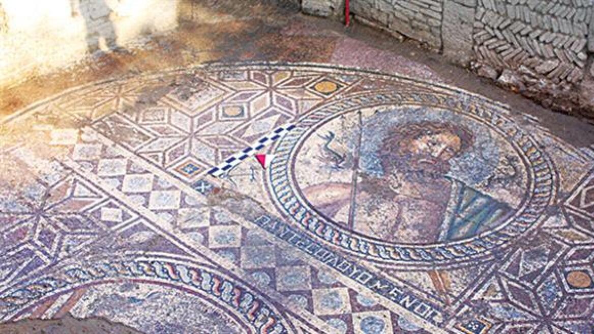 Amazing mosaic of Poseidon found in Turkey