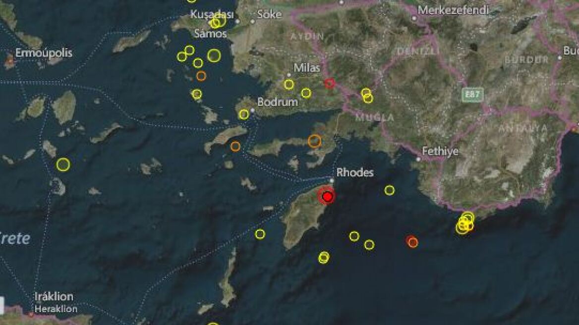 Σεισμός 4,2 Ρίχτερ κοντά στην Ρόδο 