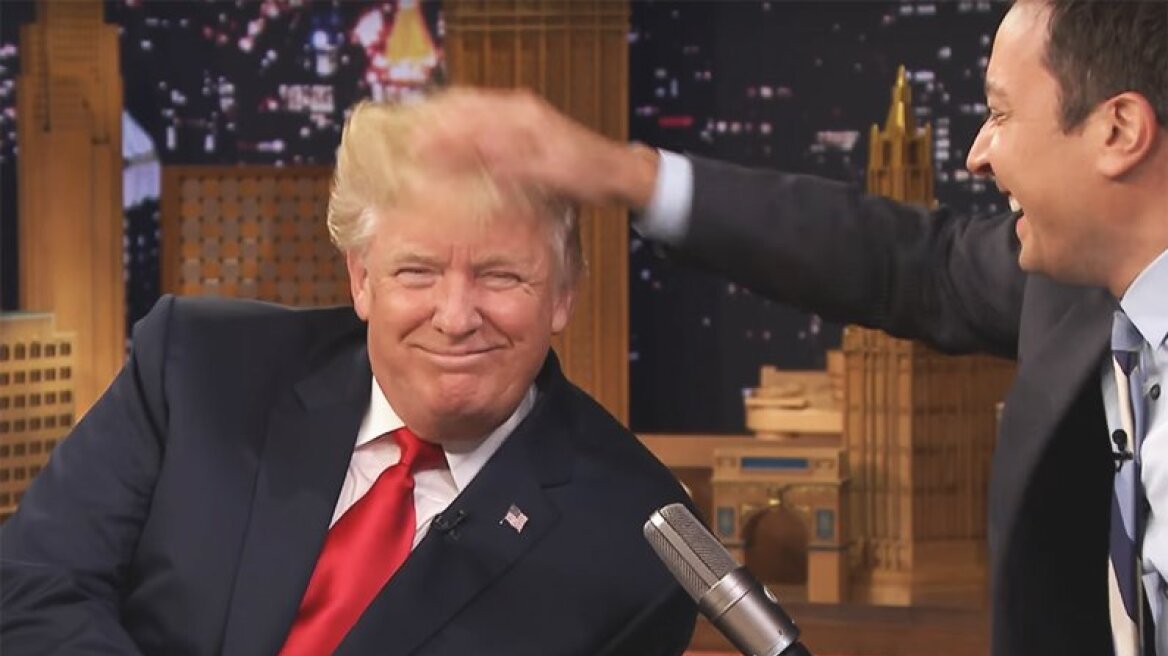 Δεν θα το πιστέψετε: Ο Τζίμι Φάλον ανακατεύει τα μαλλιά του Ντόναλντ Τραμπ!