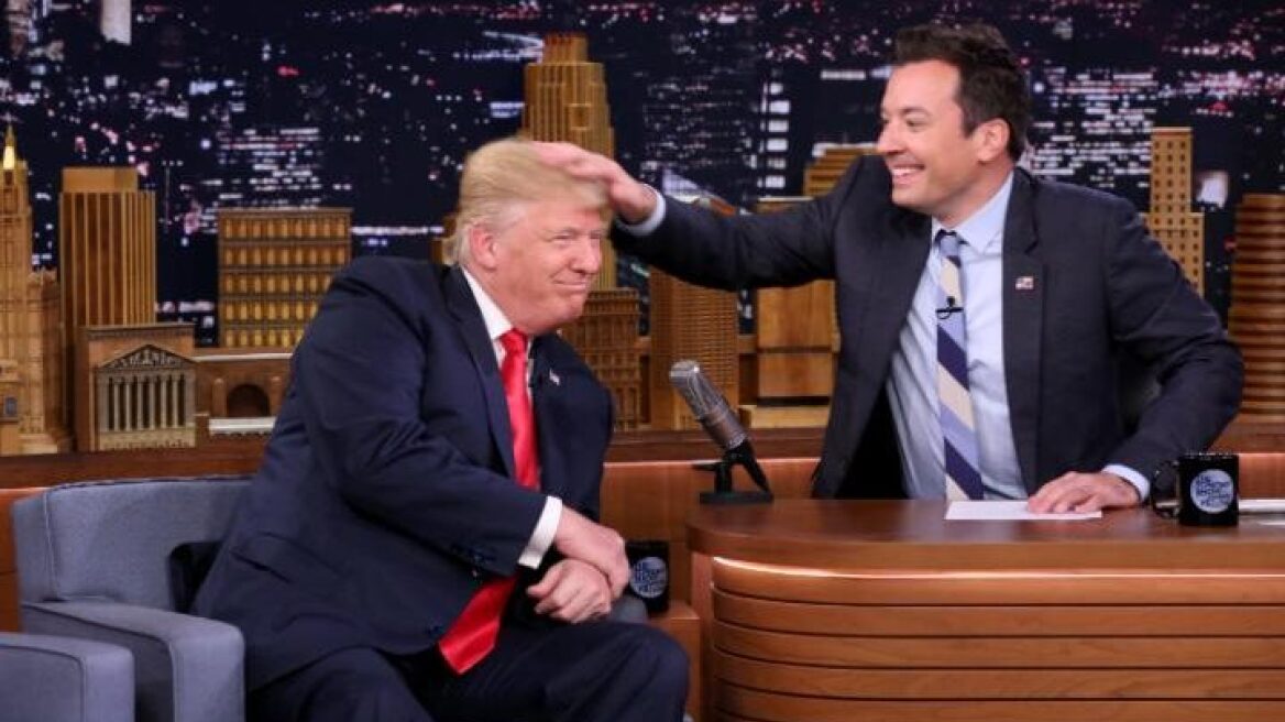  Donald Trump lets Jimmy Fallon mess up his hair