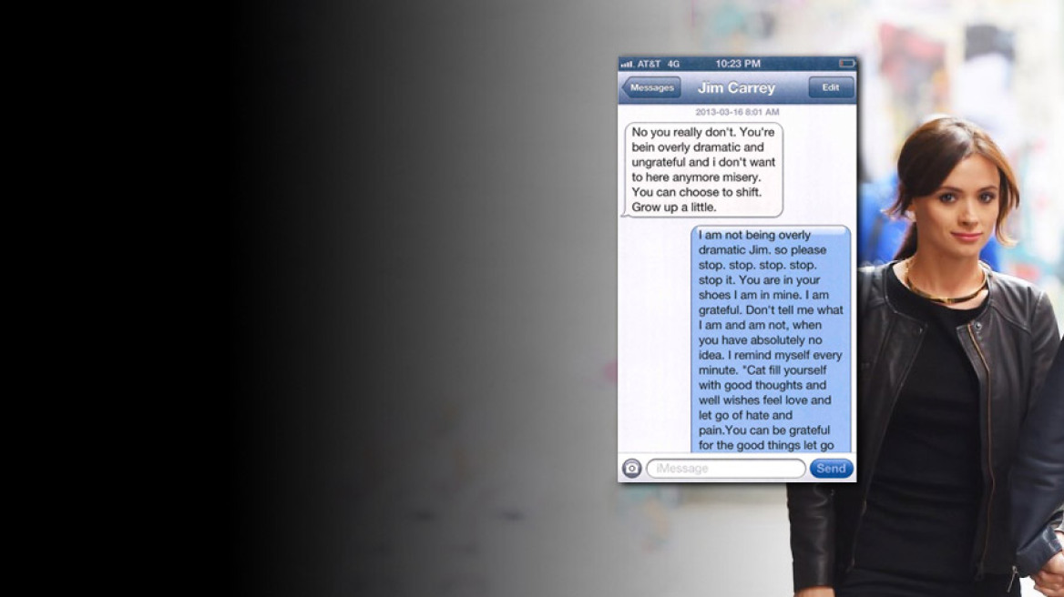 Τα SMS που οδήγησαν στην αυτοκτονία την σύντροφο του Τζιμ Κάρεϊ