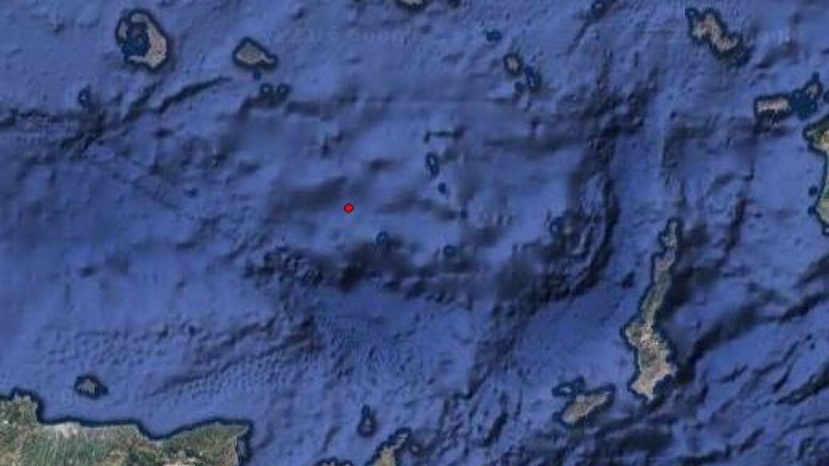 Σεισμός 3,5 Ρίχτερ στη θαλάσσια περιοχή μεταξύ Κρήτης, Ανάφης και Καρπάθου