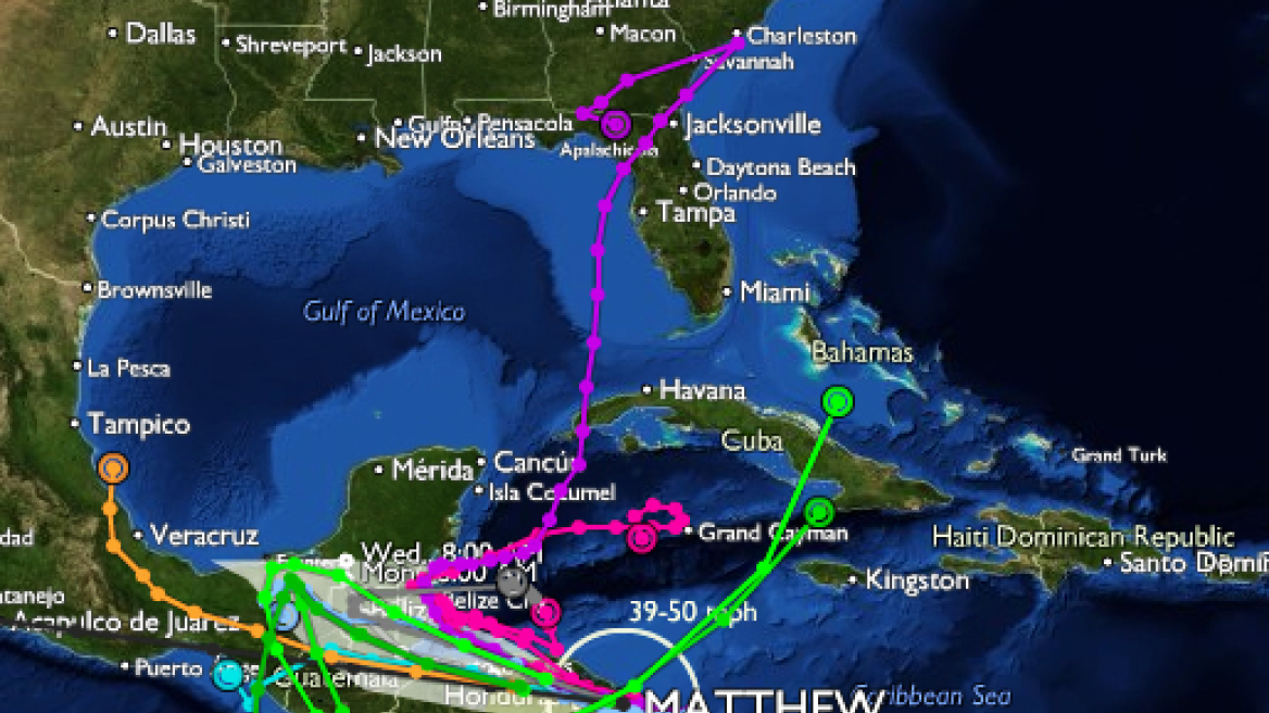 Tυφώνας Μάθιου: Αναβαθμίστηκε σε τυφώνα κατηγορίας 3 στην θάλασσα της Καραϊβικής