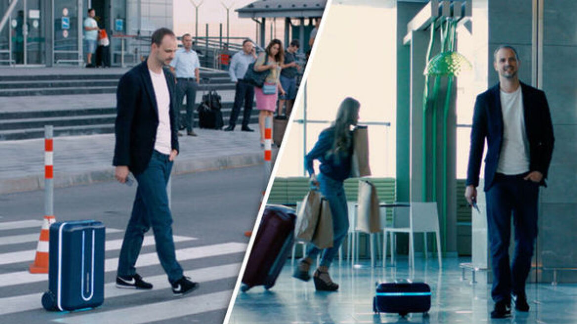 Δείτε την hands-free βαλίτσα που κινείται μόνη της