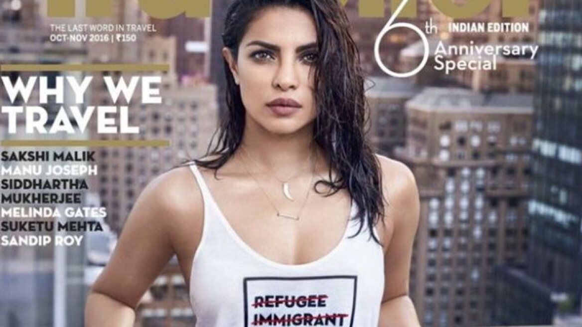 Bollywood star causes outcry over insensitive refugee t-shirt (photos)