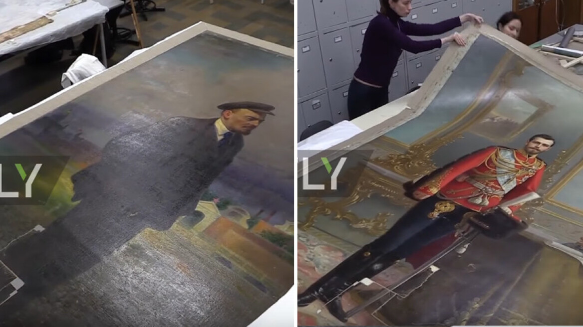 Πορτρέτο του τσάρου Νικόλαου έμεινε κρυμμένο για 100 χρόνια πίσω από πίνακα του Λένιν!
