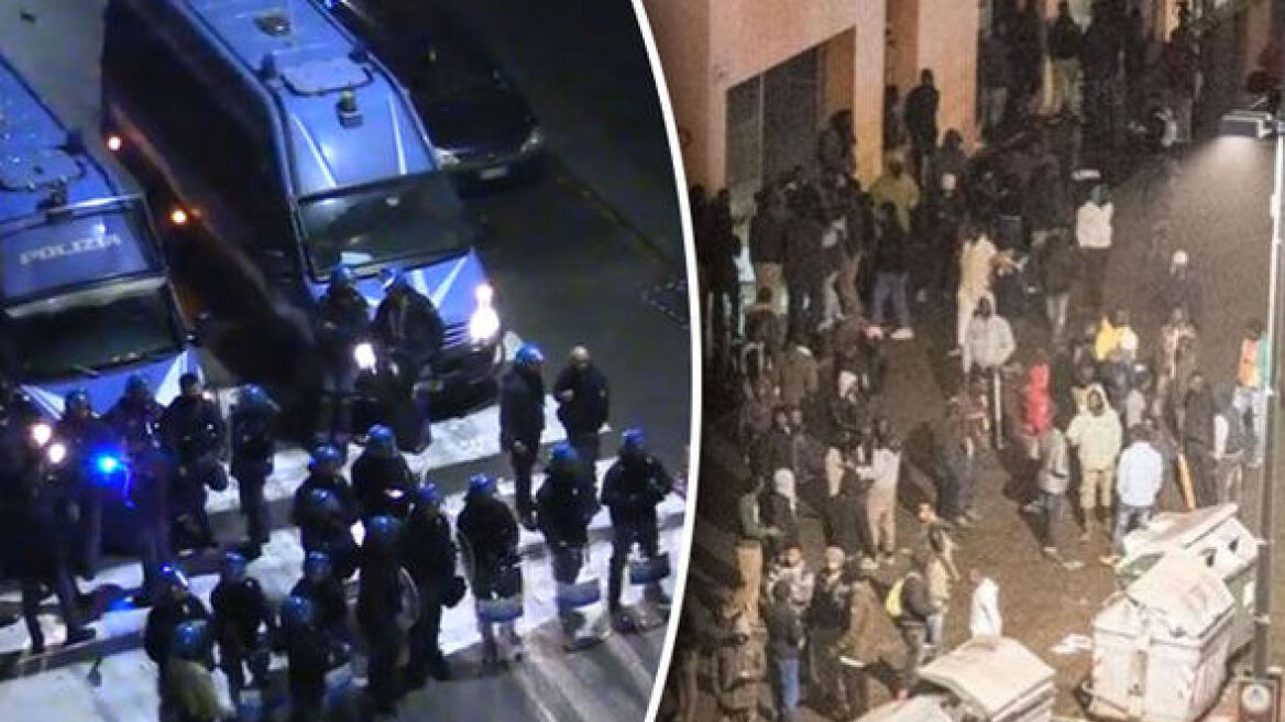 Βίντεο: Εκρήξεις σε κέντρο φιλοξενίας στο Τορίνο - Συμπλοκές μεταναστών με ντόπιους και αστυνομία
