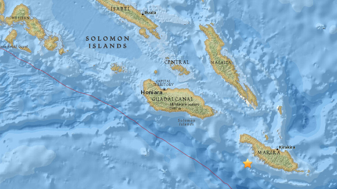 Σεισμός 7,7 Ρίχτερ στα νησιά Σολομώντα - Προειδοποίηση για τσουνάμι στον Ειρηνικό