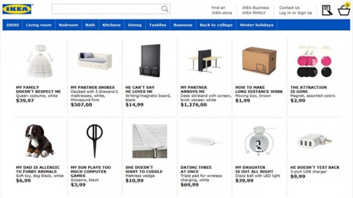 Τα IKEA μετονομάζουν τα προϊόντα τους με βάση τα πιο... γκουγκλαρισμένα προβλήματα σχέσεων! (pics)