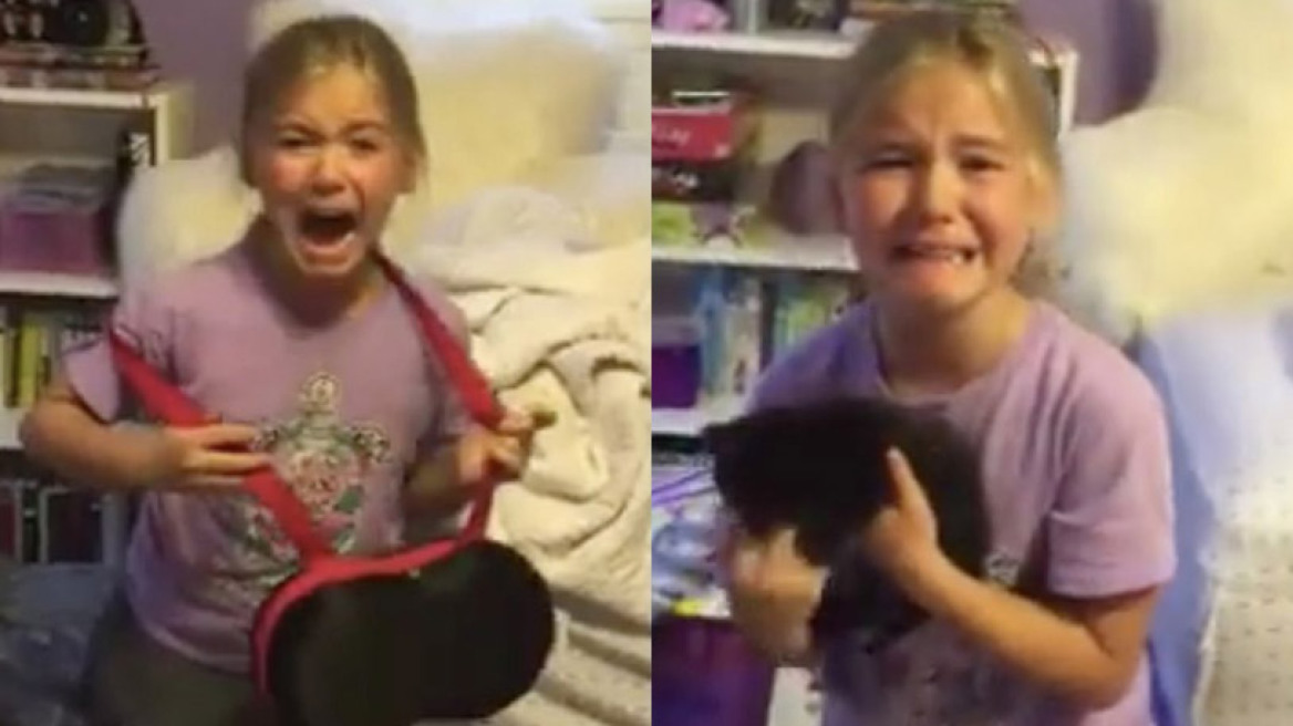 Βίντεο: Κοριτσάκι ξεσπάει σε κλάματα όταν η μαμά του, του κάνει δώρο ένα γατάκι