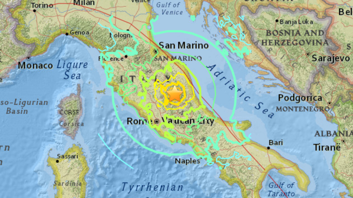 Νέος σεισμός 5,1 Ρίχτερ στην κεντρική Ιταλία