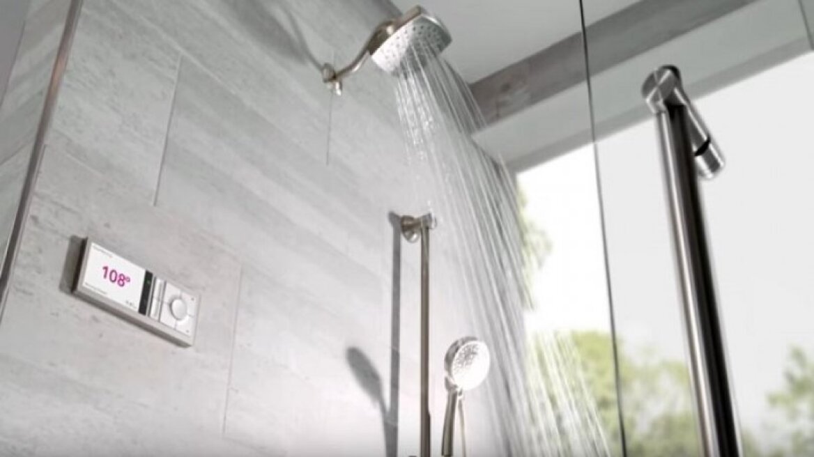 New smart-phone app preheats shower water! (video)