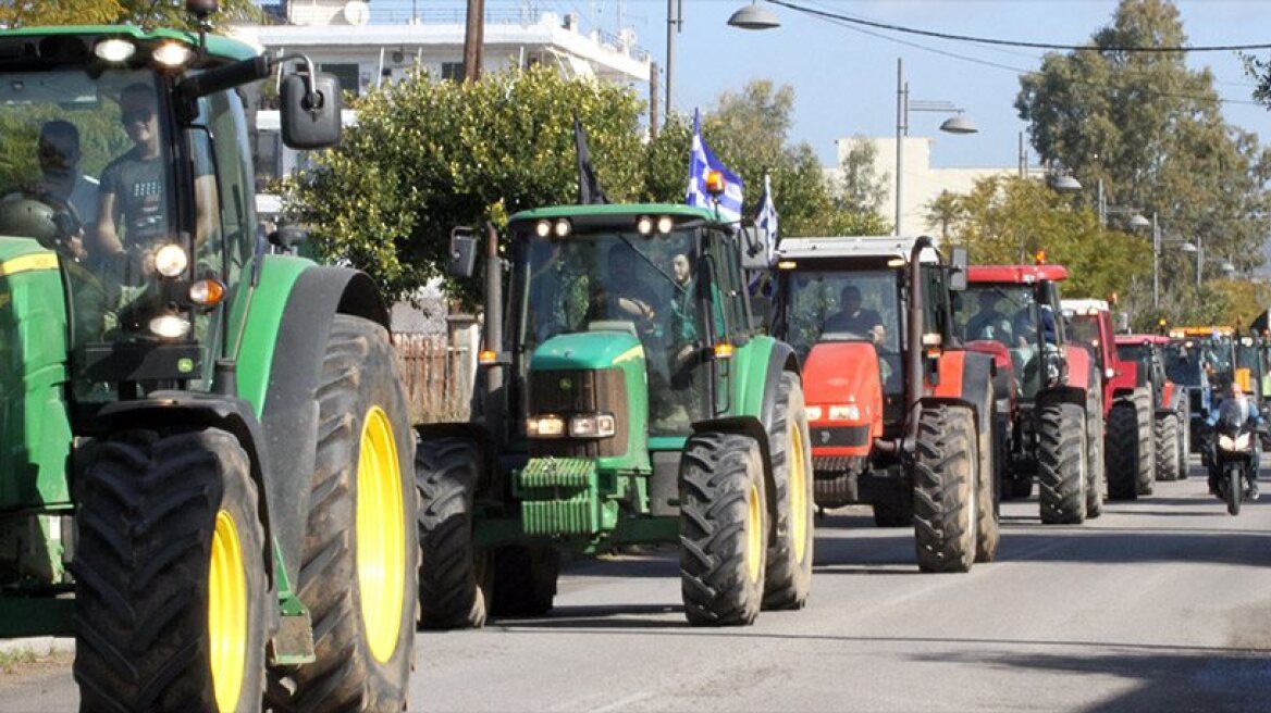 Greek farmers rev up engines to block highways across country