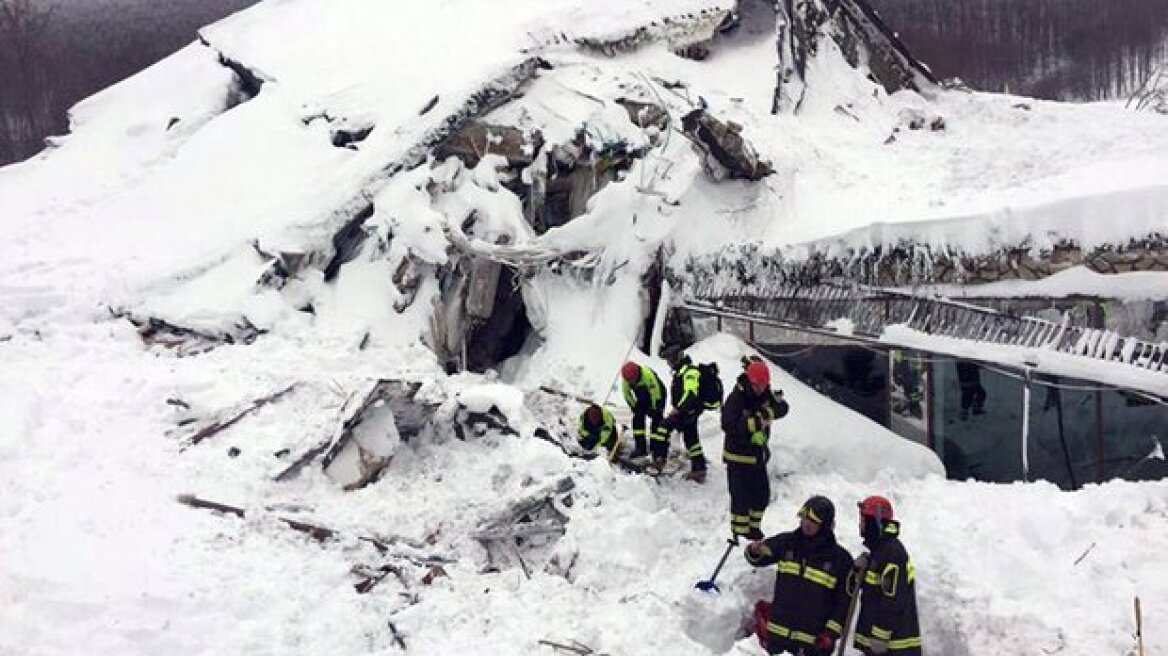 Ιταλία: Νεκροί και οι τελευταίοι αγνοούμενοι στο καταπλακωμένο από χιονοστιβάδα ξενοδοχείο
