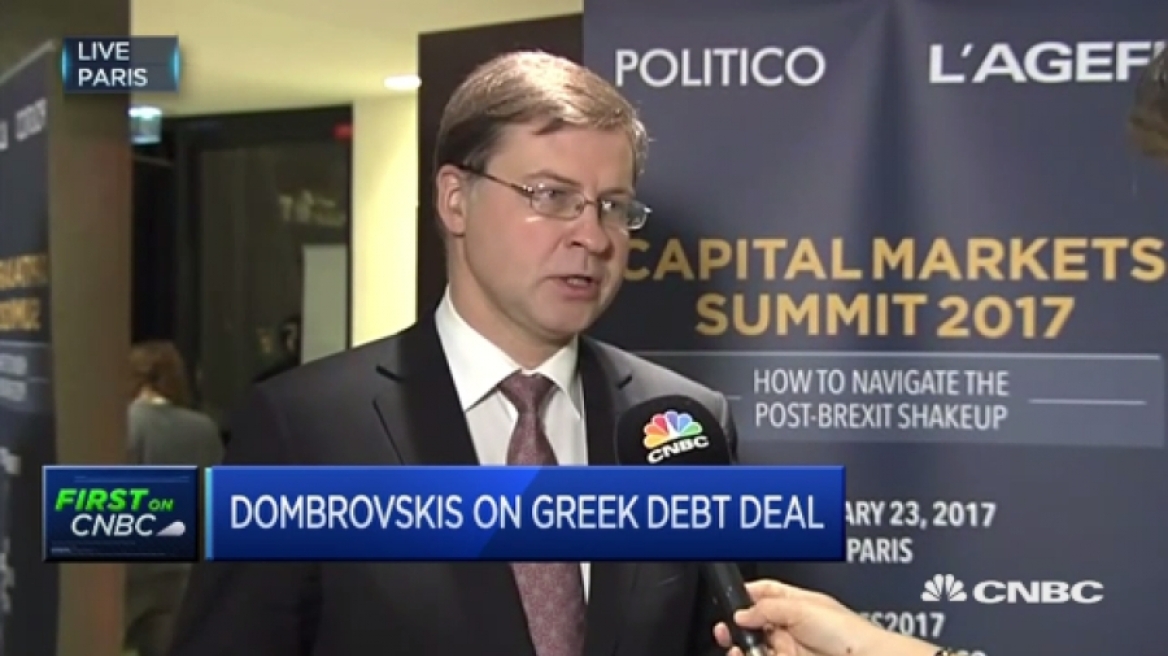Ντομπρόβσκις: Ελπίζουμε σε συμφωνία για την Ελλάδα στο επόμενο Eurogroup