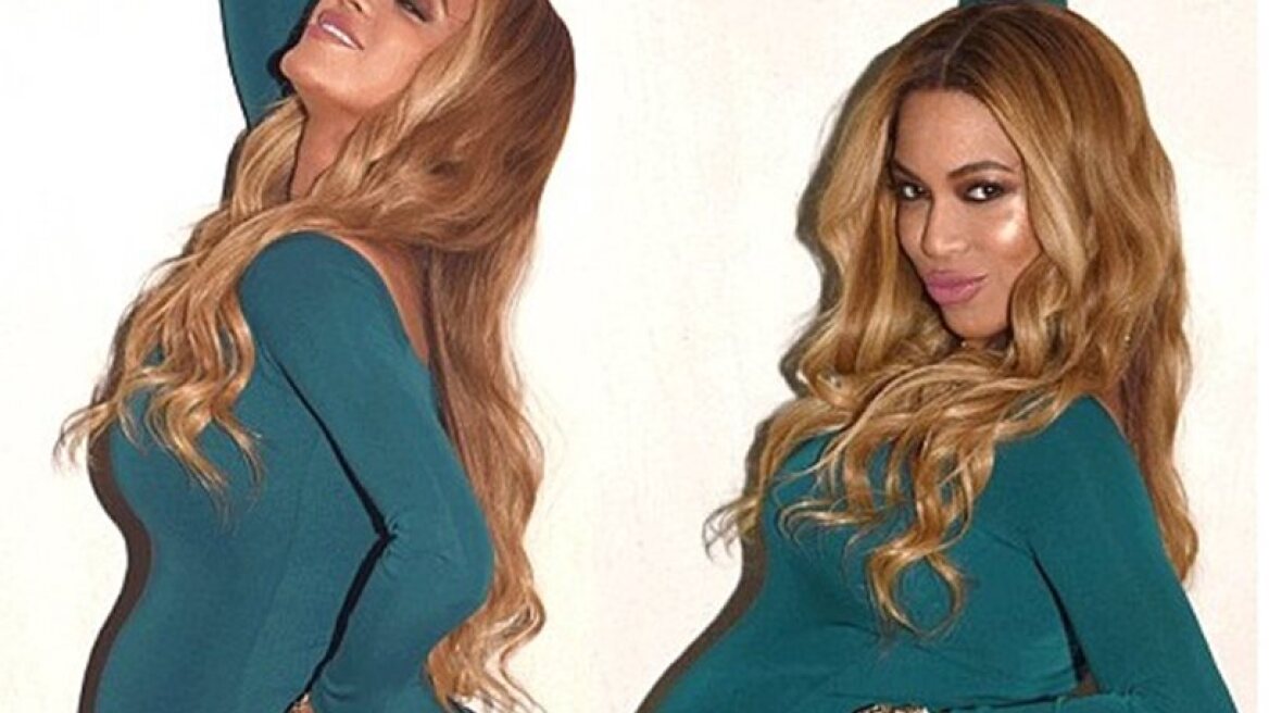 Beyonce shows off pregnancy “bumps” (photos)