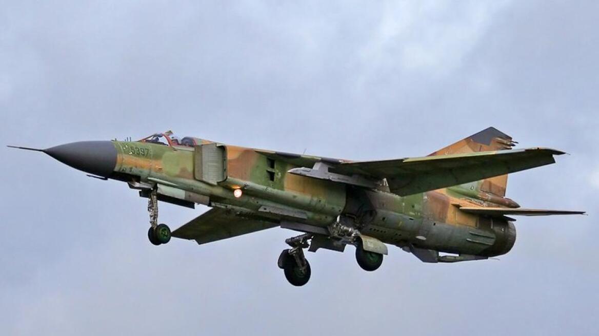 Πτώση πολεμικού αεροσκάφους MiG-23, πιθανόν της συριακής πολεμικής αεροπορίας
