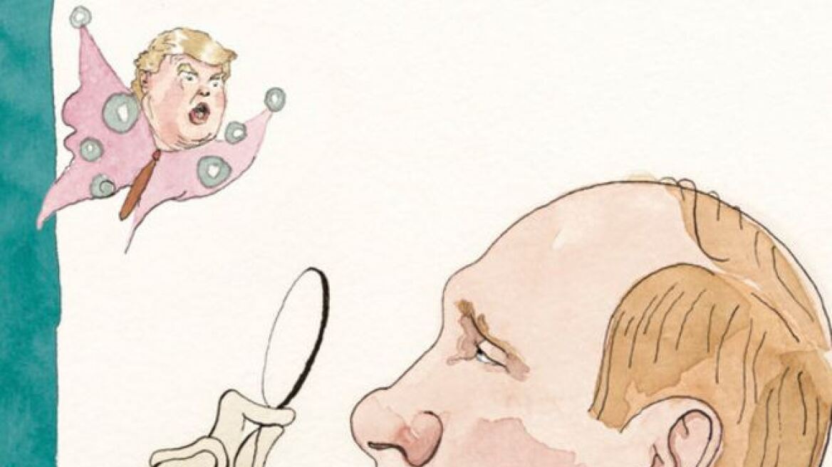 To New Yorker παρουσιάζει τον Τραμπ ως ροζ πεταλούδα στο εξώφυλλό του!