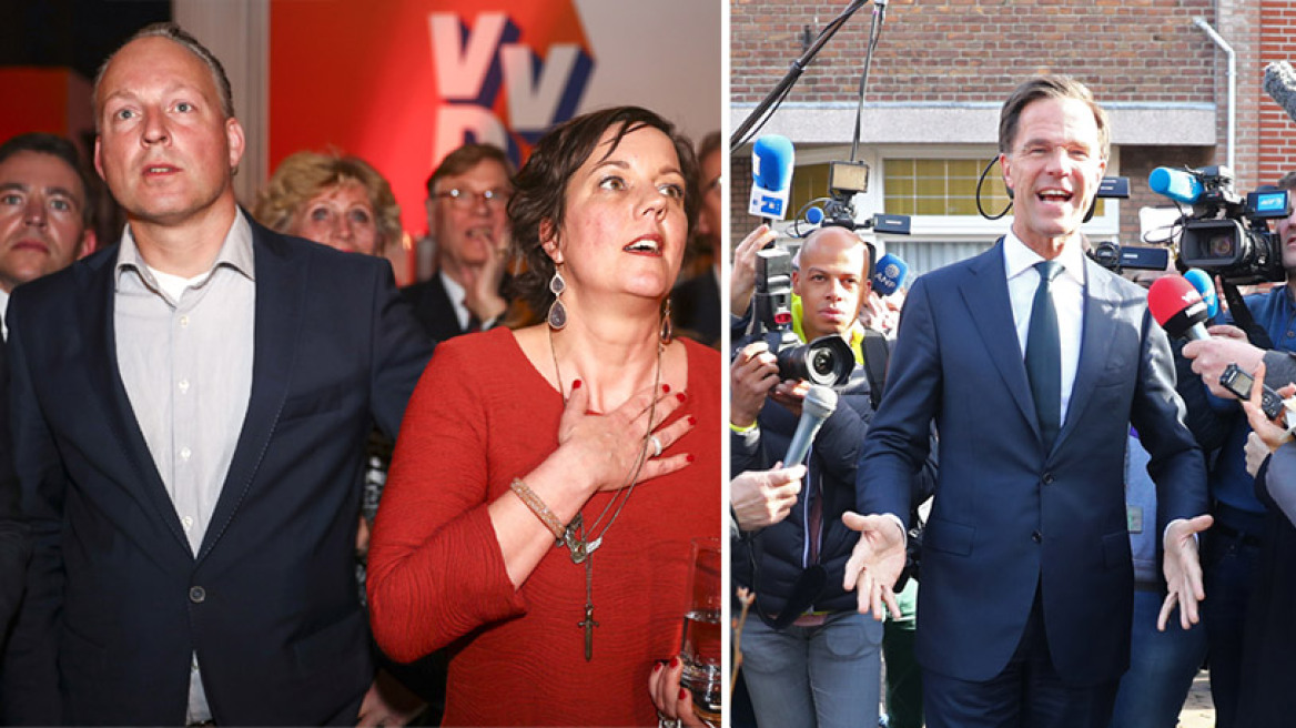 Ολλανδικές εκλογές: Στις 32-33 έδρες θα κινηθεί το κόμμα Ρούτε, στις 19 ο Βίλντερς