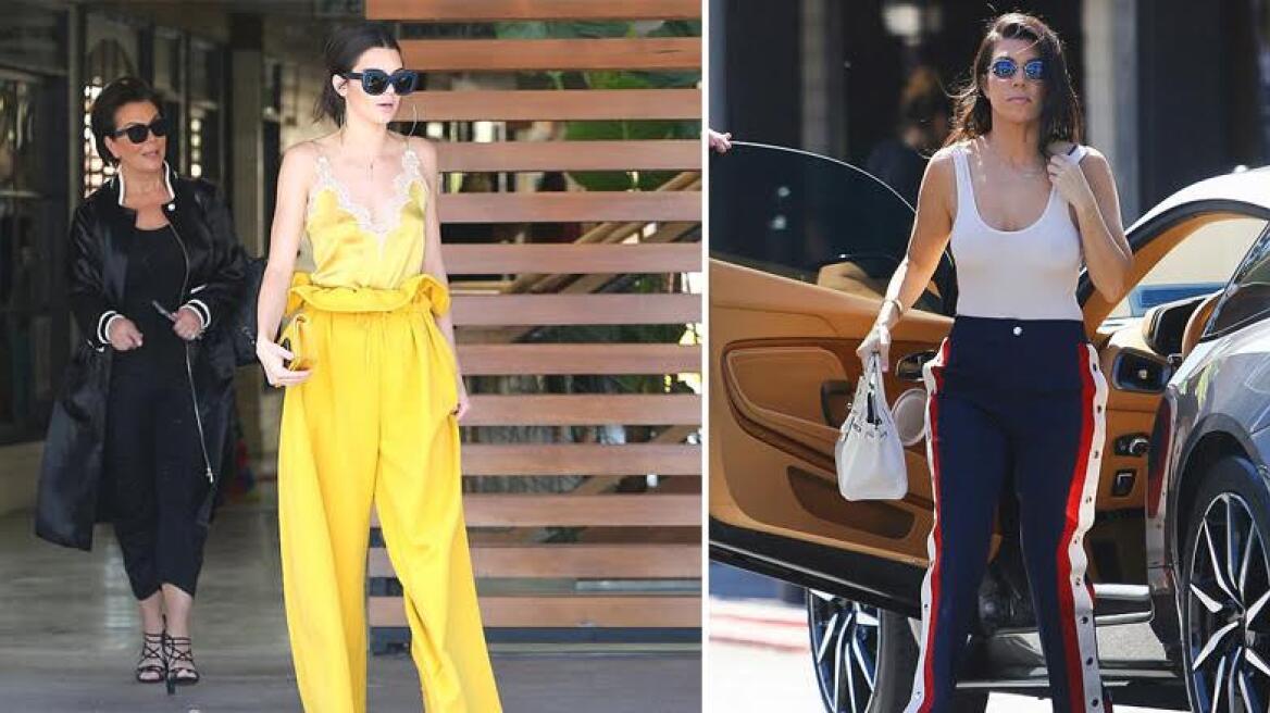 Οταν η Kendall Jenner περπατά η μητέρα της και η Kourtney Kardashian απλά... ακολουθούν