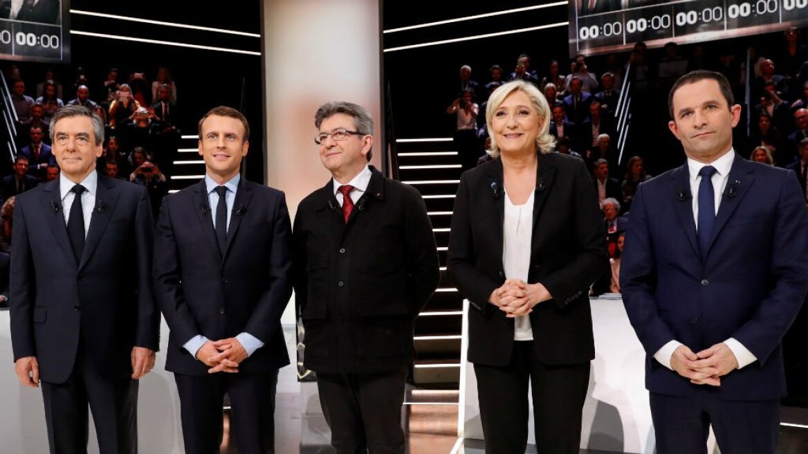 Γαλλία: Νικητή τον Μακρόν δίνει δημοσκόπηση για το χθεσινό ντιμπέιτ των πέντε υποψηφίων 