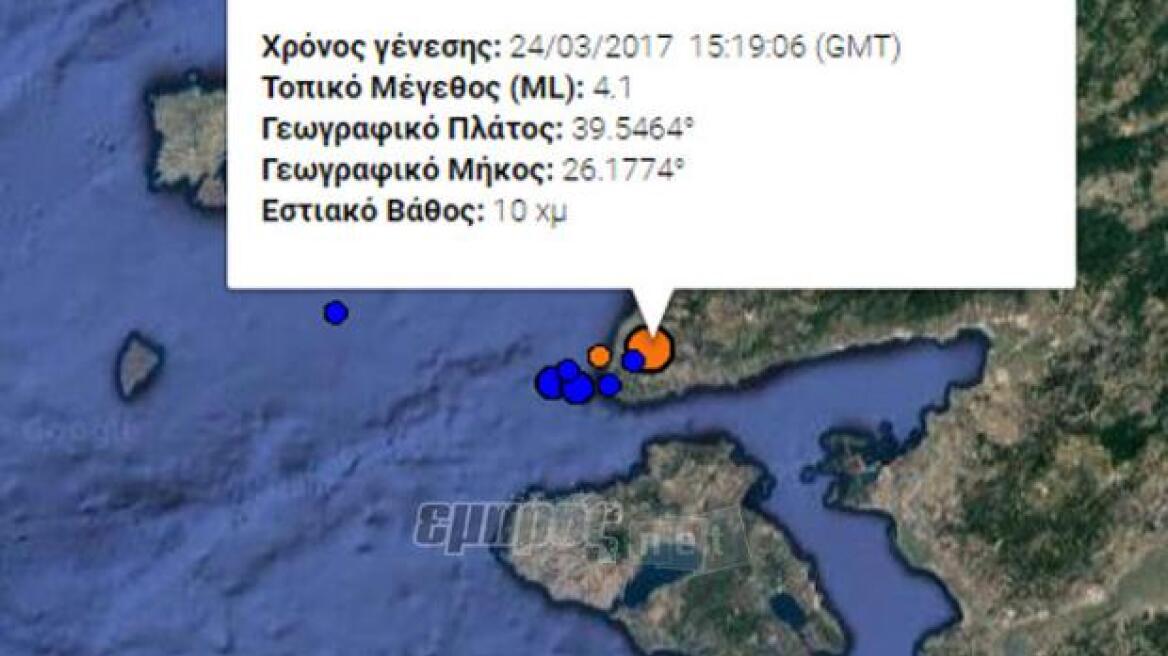 "Κουνήθηκε" ξανά με 4,1 Ρίχτερ η Λέσβος