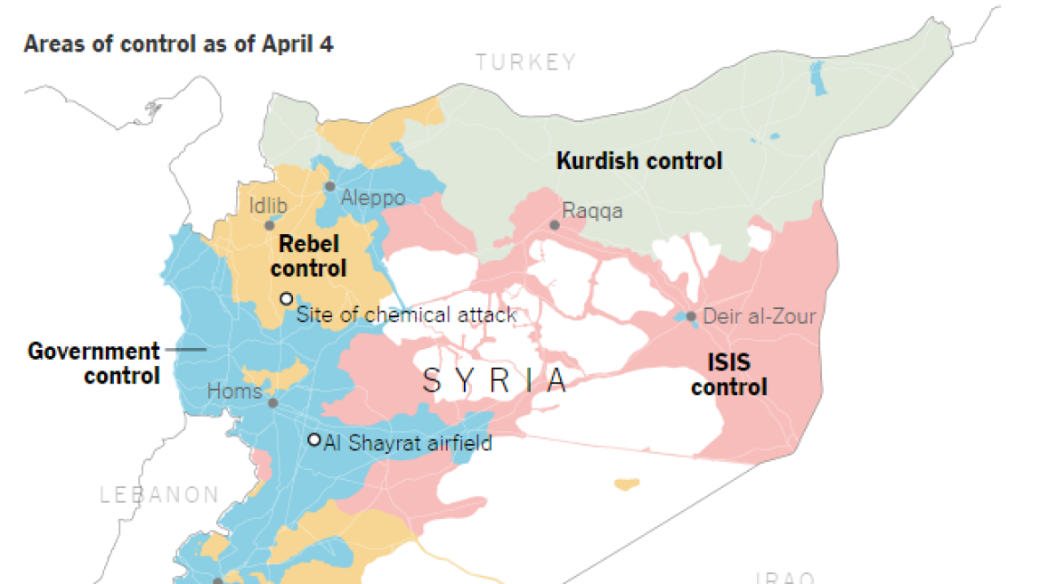Mapping the targets of the American military attack on Syria
