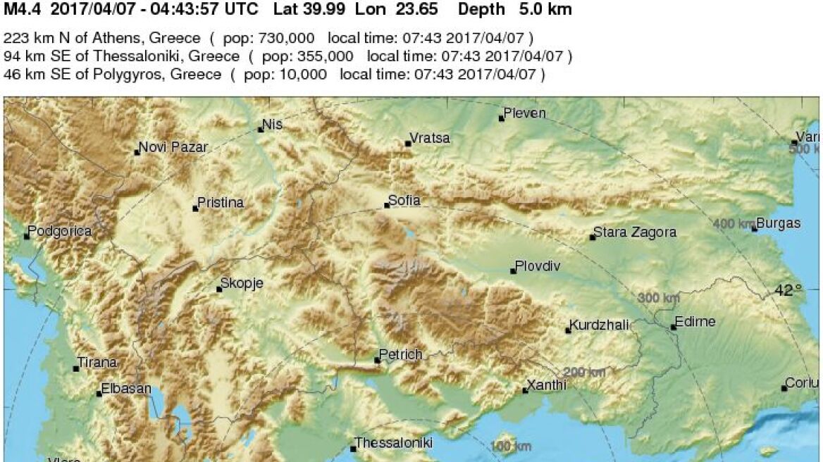 Σεισμός 4,3 Ρίχτερ στην Χαλκιδική