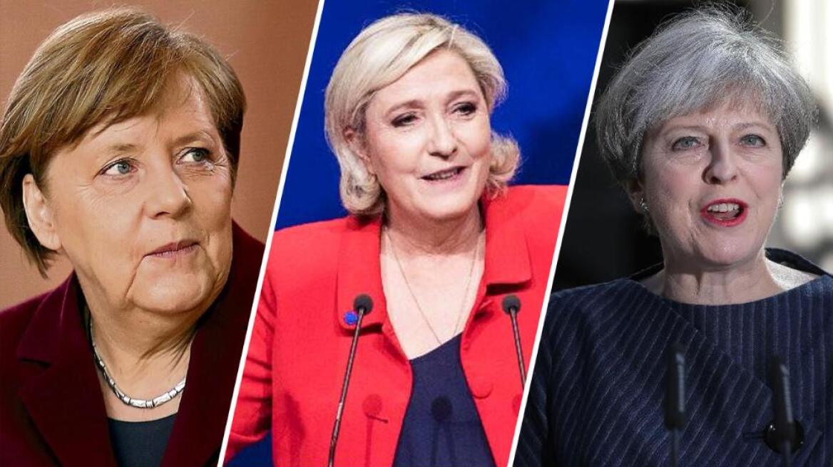 «Τρεις γυναίκες, τρεις εκλογές, τρεις ερωτήσεις» λέει η Bild για Μέρκελ, Λεπέν, Μέι