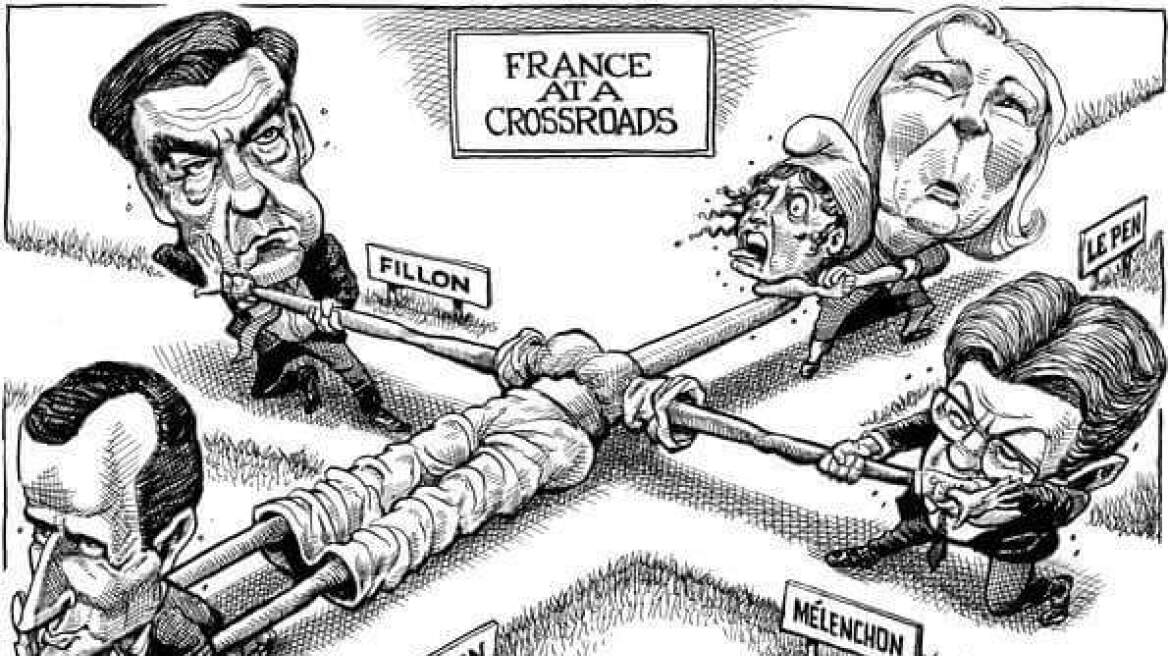 Η Γαλλία σε σταυροδρόμι - το σκίτσο του Economist για τις Γαλλικές εκλογές 