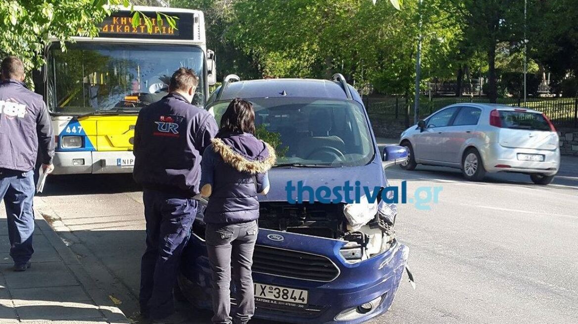 Θεσσαλονίκη: Ένας τραυματίας από σύγκρουση λεωφορείου του ΟΑΣΘ με ΙΧ