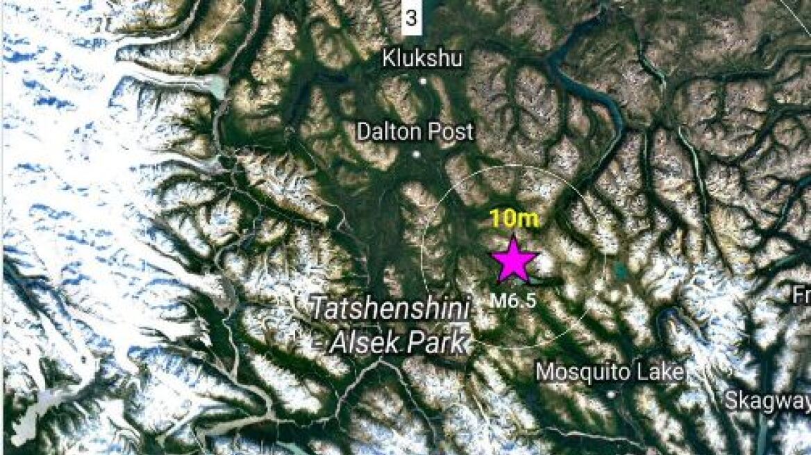 Ισχυρός σεισμός 6,5 βαθμών στην Αλάσκα