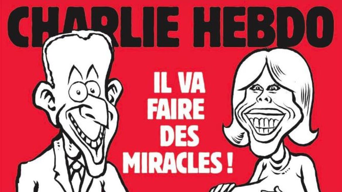Προκαλεί ξανά το Charlie Hebdo: Έγκυος η Μπριζίτ του Μακρόν στο εξώφυλλό του