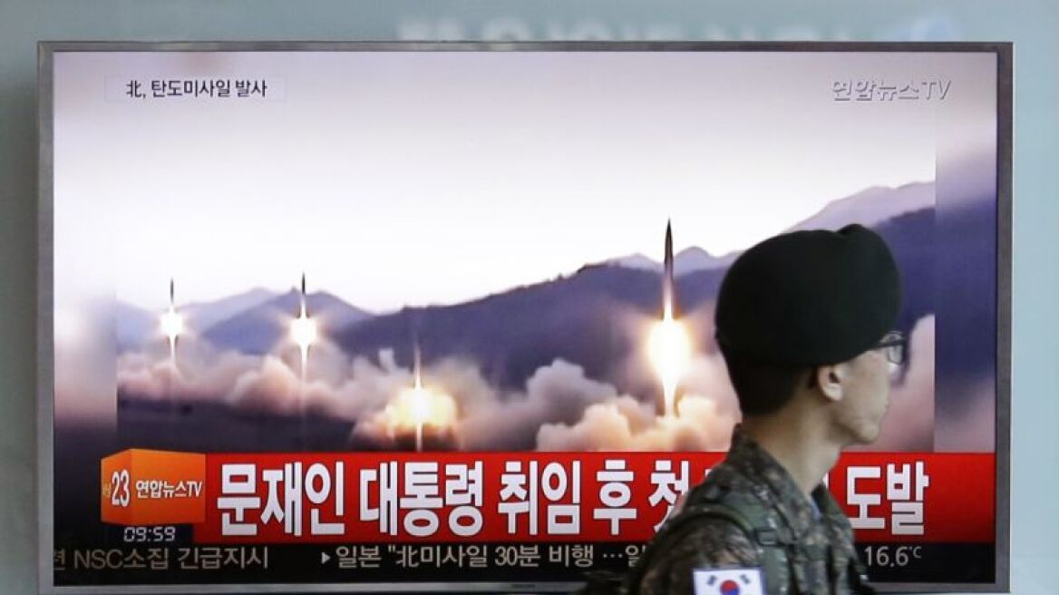  N. Korea test-fires missile, challenging new leader in South