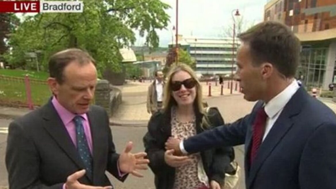 BBC reporter slapped after touching woman on breast (video)