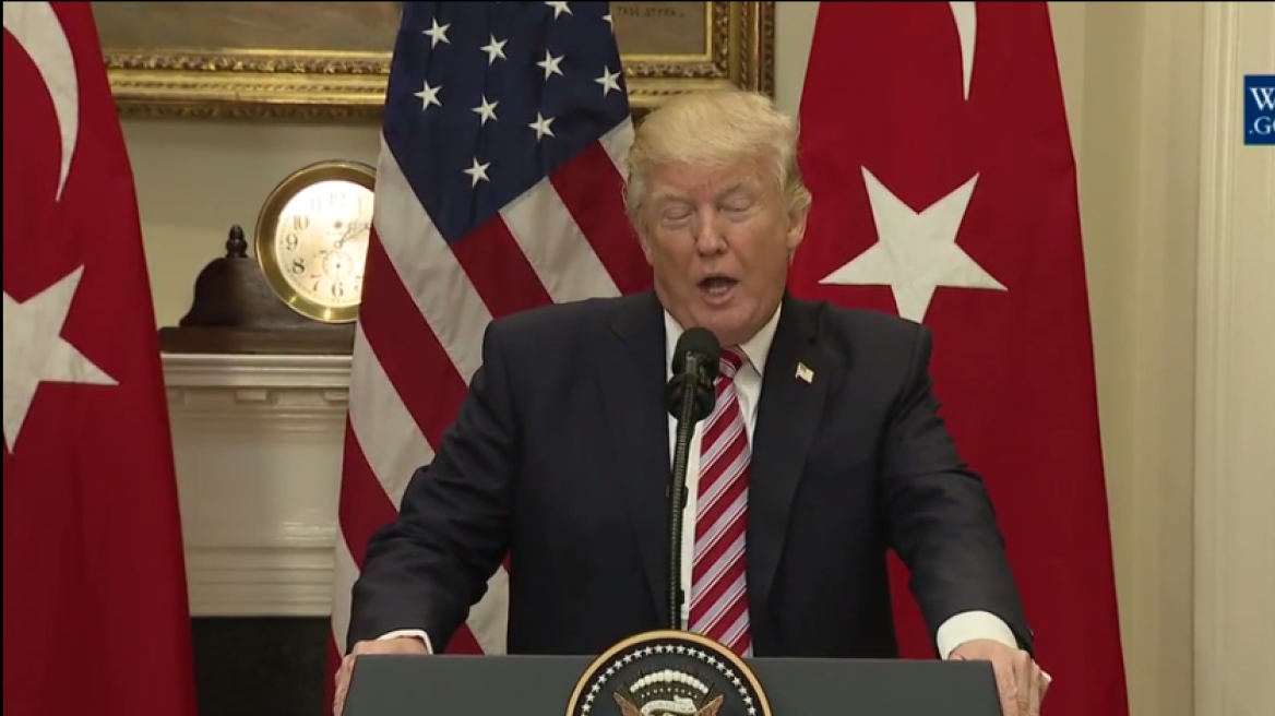 Watch President Trump mispronounce Erdogan’s name repeatedly (video)