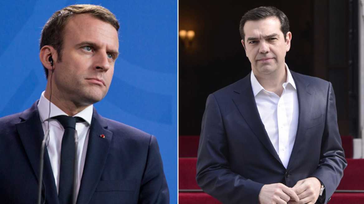 Η Γαλλία ελπίζει σε ελάφρυνση του ελληνικού χρέους, είπε ο Μακρόν στον Τσίπρα