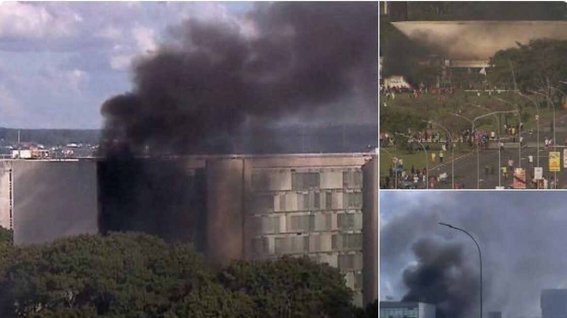 Εκτός ελέγχου η κατάσταση στη Βραζιλία: Διαδηλωτές έβαλαν φωτιά σε υπουργείο!