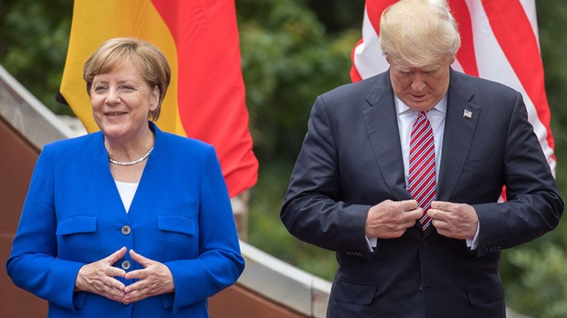 Trump hits back at Merkel