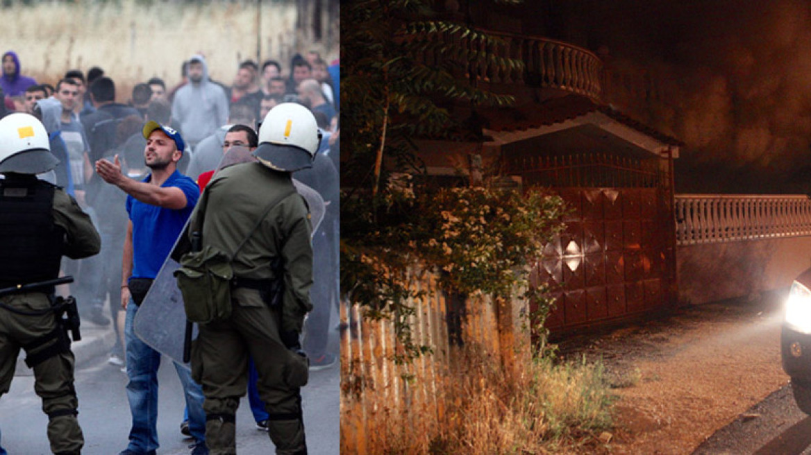Χάος στο Μενίδι: Κάτοικοι έβαλαν φωτιά σε σπίτια, Ρομά πυροβόλησαν και η αστυνομία παρατηρητής