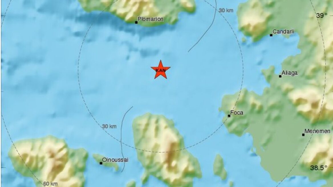 3.7 tremor off the coast of Lesvos
