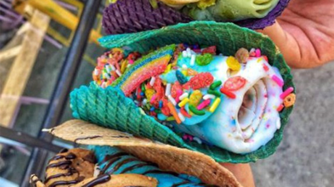 Ice cream tacos: Η νέα τάση (;) στα παγωτά