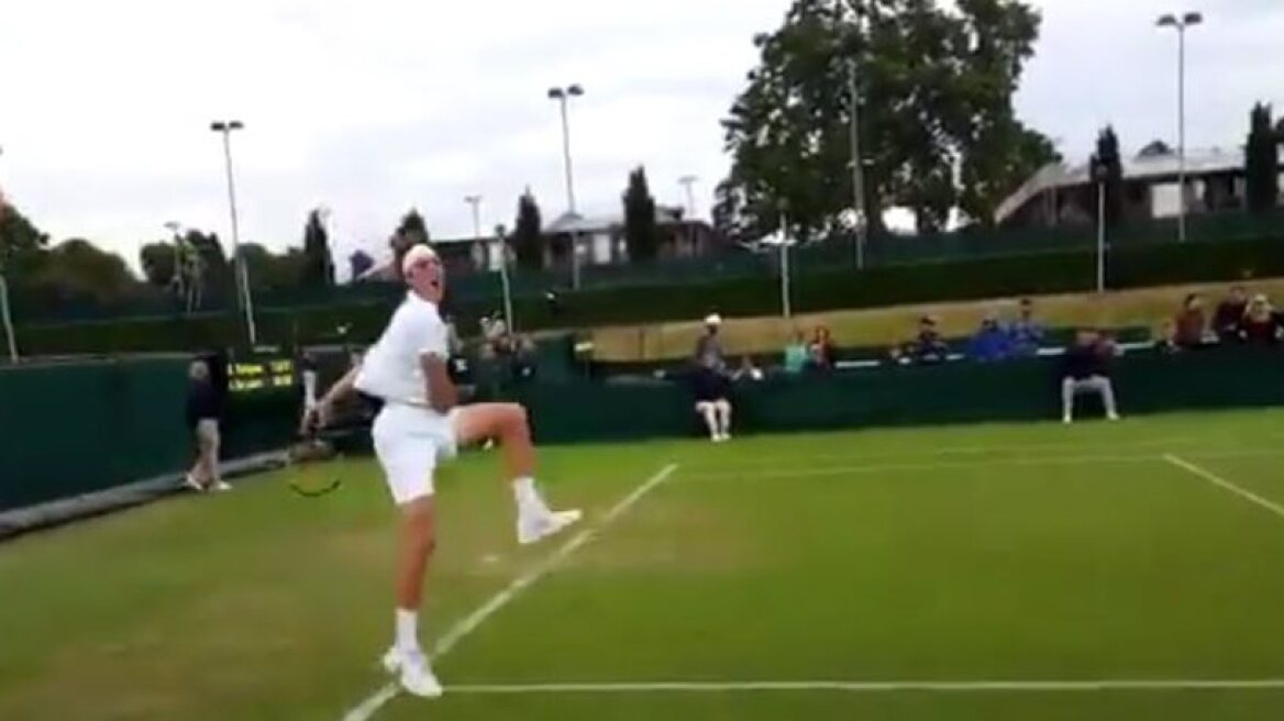 Watch match point of Greek tennis for berth in Wimbledon main draw (video)