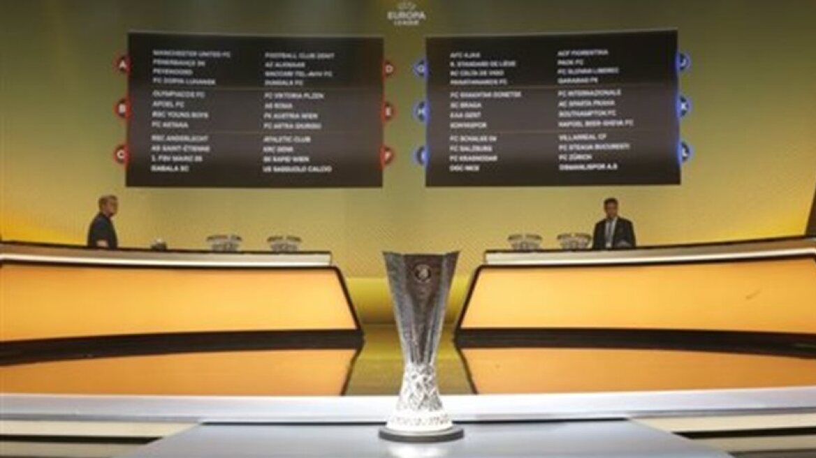 Europa League draw: Panathinaikos – Athletic Bilbao, AEK – Bruges, PAOK – Ostersunds