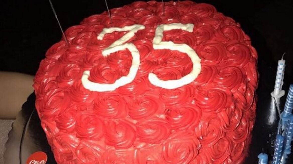 Η κόκκινη γενέθλια τούρτα του Βασίλη Σπανούλη (pics) 