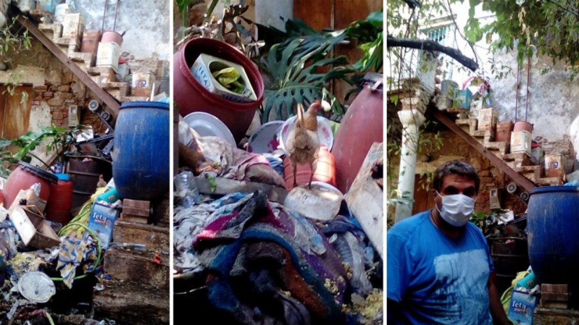 Ηλικιωμένη ζούσε ανάμεσα σε σκουπίδια, περιττώματα και τρωκτικά στο Κάστρο της Χίου