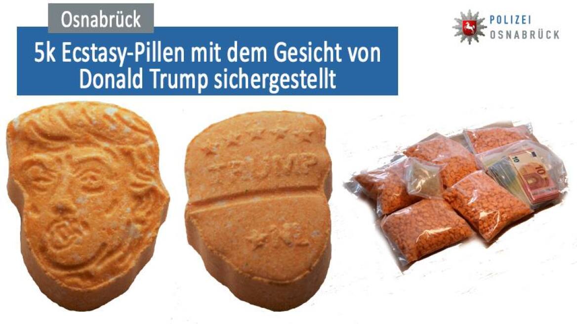 Ήθελαν να ρίξουν στην Γερμανία χάπια «ecstasy» με την μορφή του Τραμπ! 