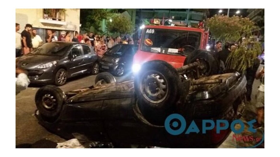 Βίντεο: Σοβαρό τροχαίο με ανατροπή αυτοκινήτου στο κέντρο της Καλαμάτας