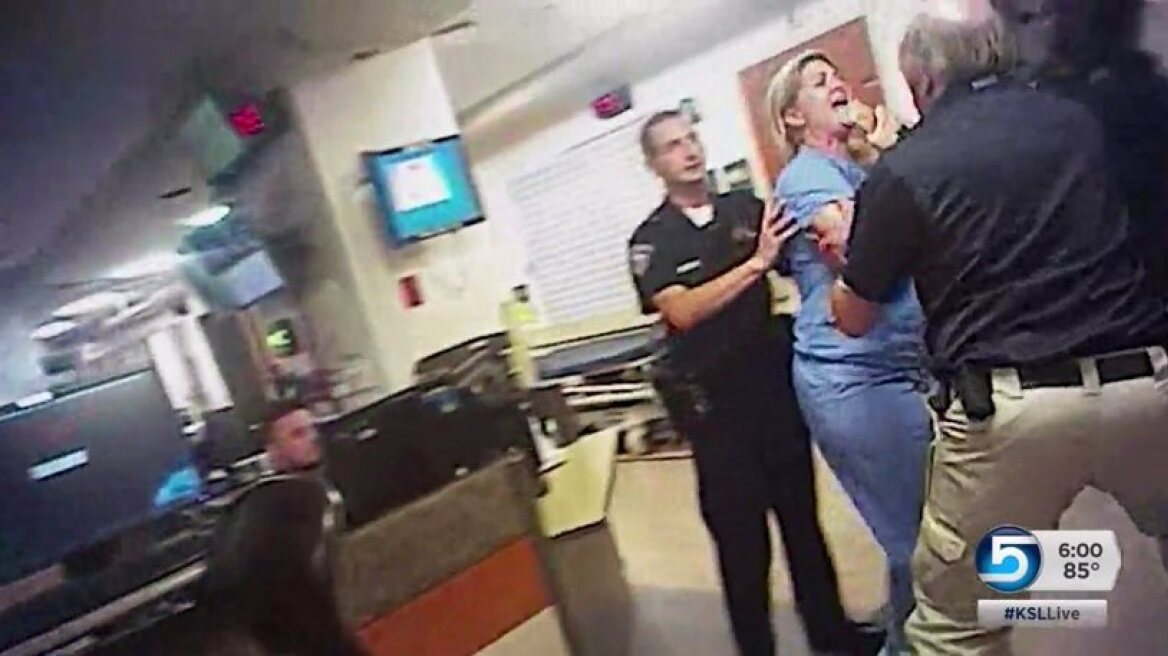 Shocking video shows police officer arresting nurse for doing her job (video)