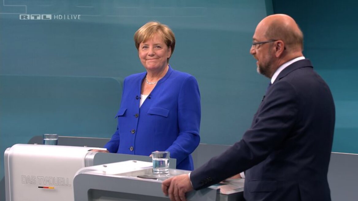 German Chancellor Merkel wins TV debate against Schulz